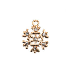 Sweet & Petite Holiday Snowflake Charms – 18 × 14mm – 8 Pieces