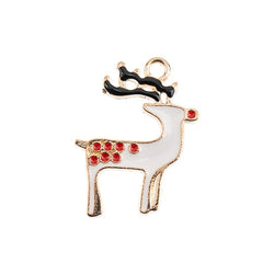 Sweet & Petite Holiday Charms – 23×18mm Reindeer (8 pcs, Multiple Colours)