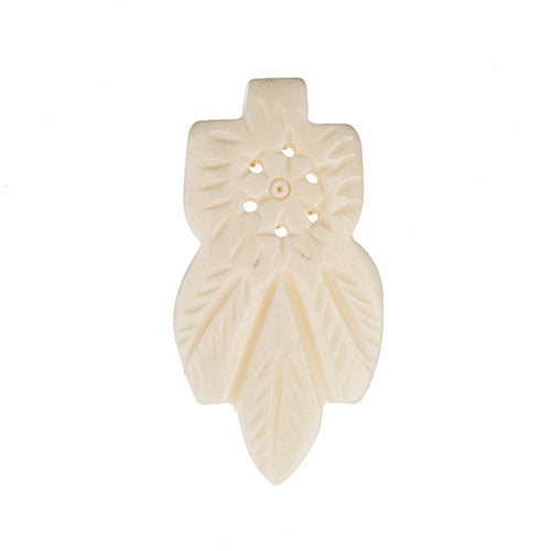 Bone Dream Catcher Pendant – Hand-Carved Beige (1 pc)