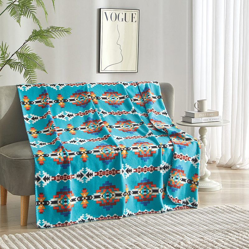 Solstice Pattern Polar Fleece Throw Blanket, Multiple Colours