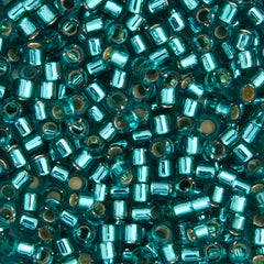 Delica 11/0 RD #1208 Teal Caribbean Silver Lined 5.2g Vial