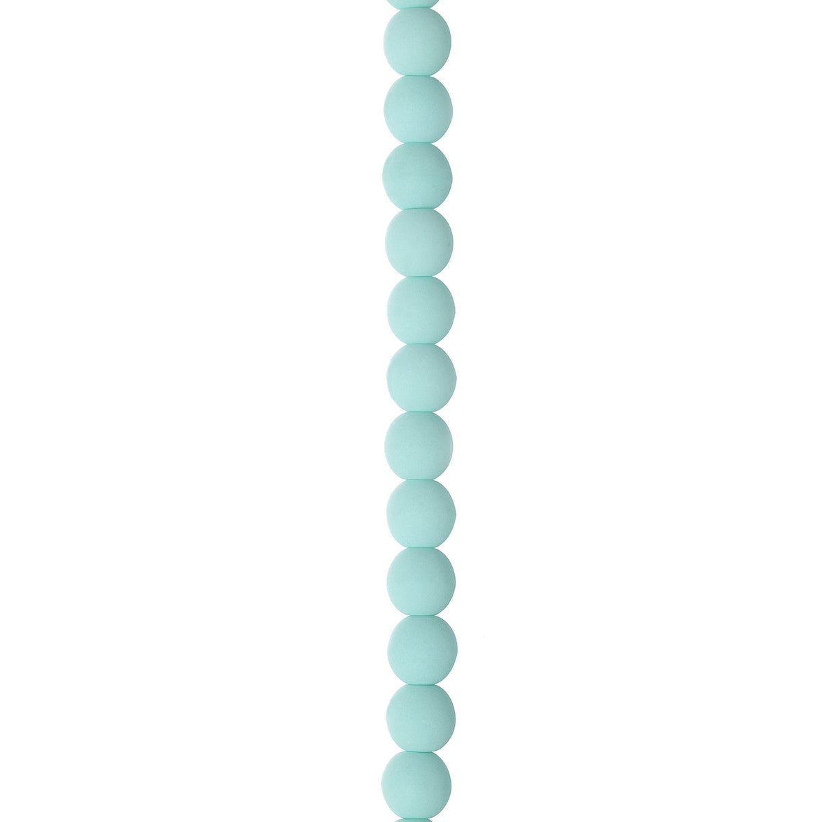 Czech Glass Beads Strand – 4mm White Alabaster Velvet Soft Turquoise (46 pcs)