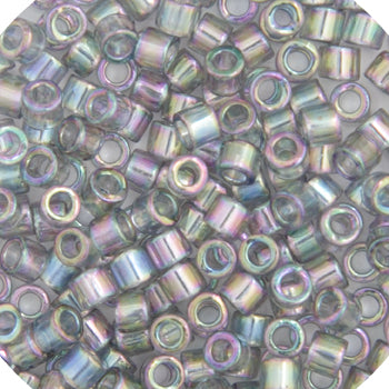 Delica 11/0 RD #0107 Grey AB Gold Luster 5.2g Vial