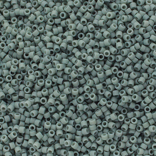 Delica 11/0 RD #2281 Frosted Glazed Light Grey Matte 5.2g Vial