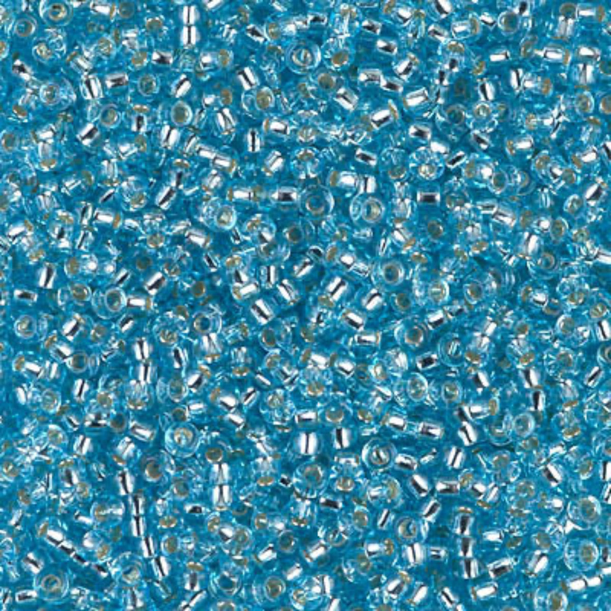 11/0 Miyuki Seed Beads Aqua Silver Lined #0018