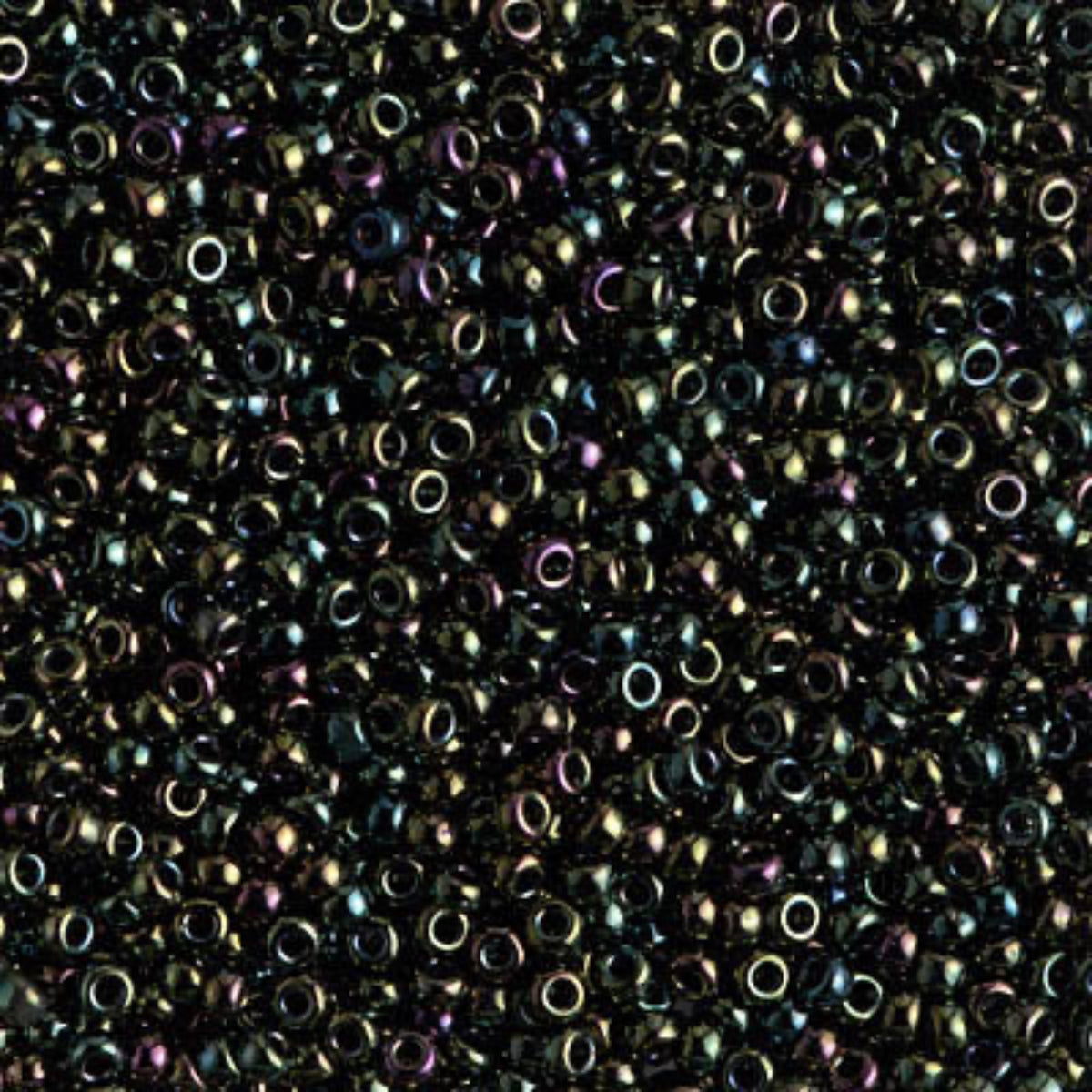 11/0 Miyuki Seed Beads Green Opaque Iris #0453