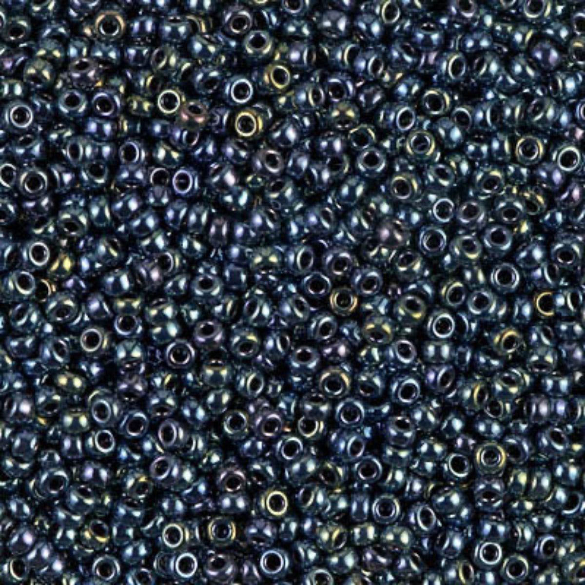 11/0 Miyuki Seed Beads Gunmetal Opaque Iris #0456