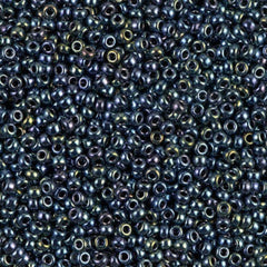 11/0 Miyuki Seed Beads Gunmetal Opaque Iris #0456