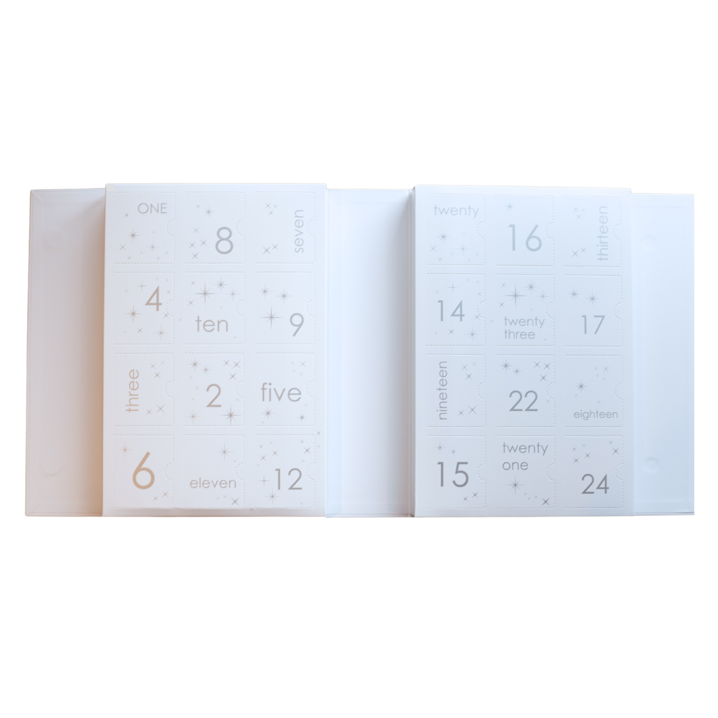 Beading advent calendar opened