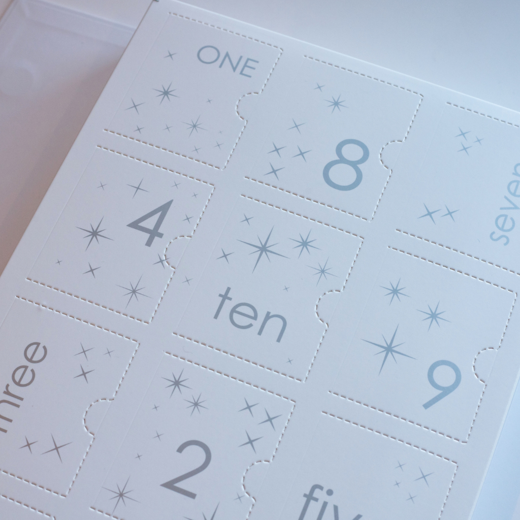 Beading advent calendar open page