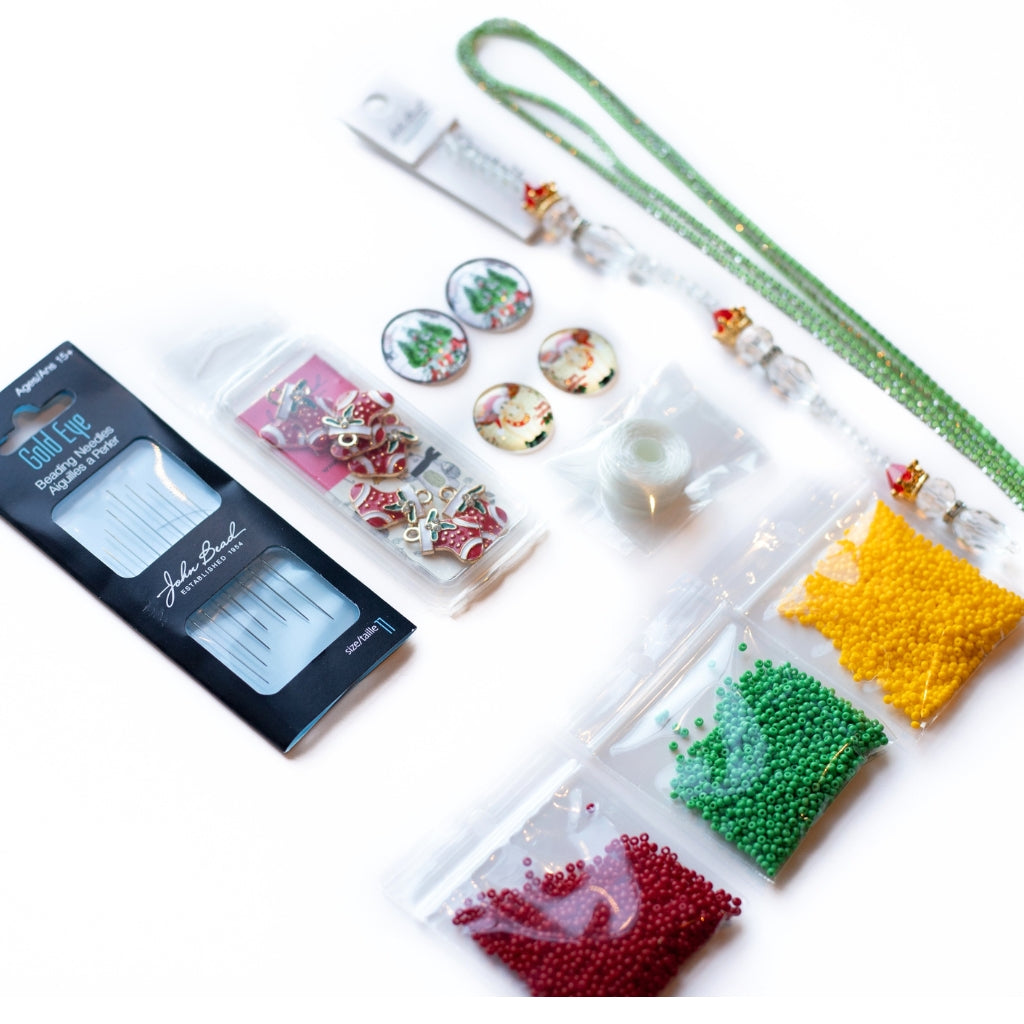 Christmas bead kit green