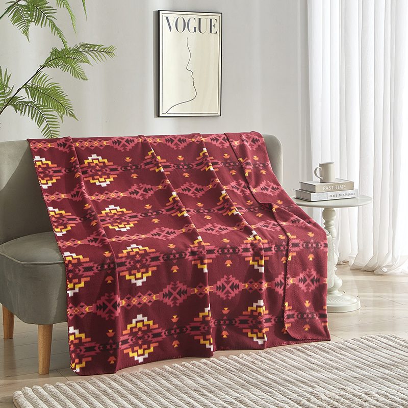 Solstice Pattern Polar Fleece Throw Blanket, Multiple Colours