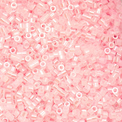 Cylin Beads by John Bead – Opaque Light Crystal Pink Ceylon – 25g Bag