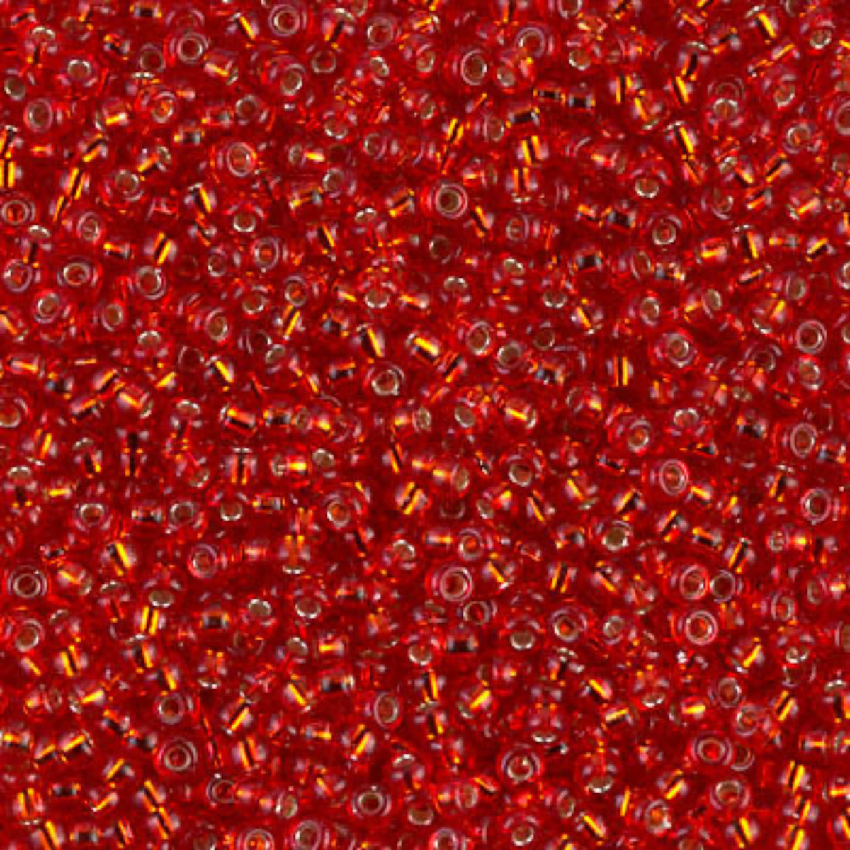 11/0 Miyuki Seed Beads Flame Red Silver Lined #0010