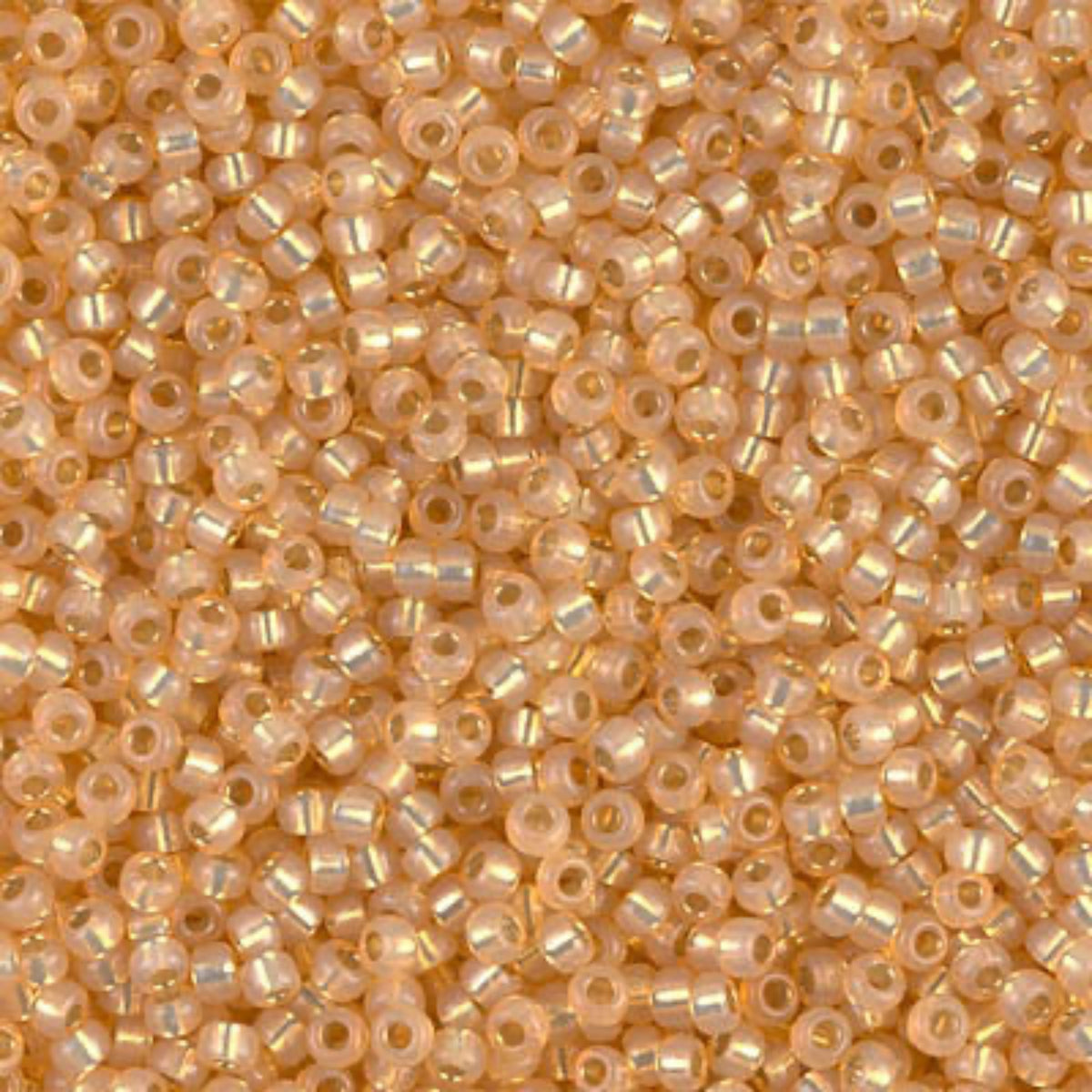 11/0 Miyuki Seed Beads Light Apricot S/L Dyed Alabaster #0552