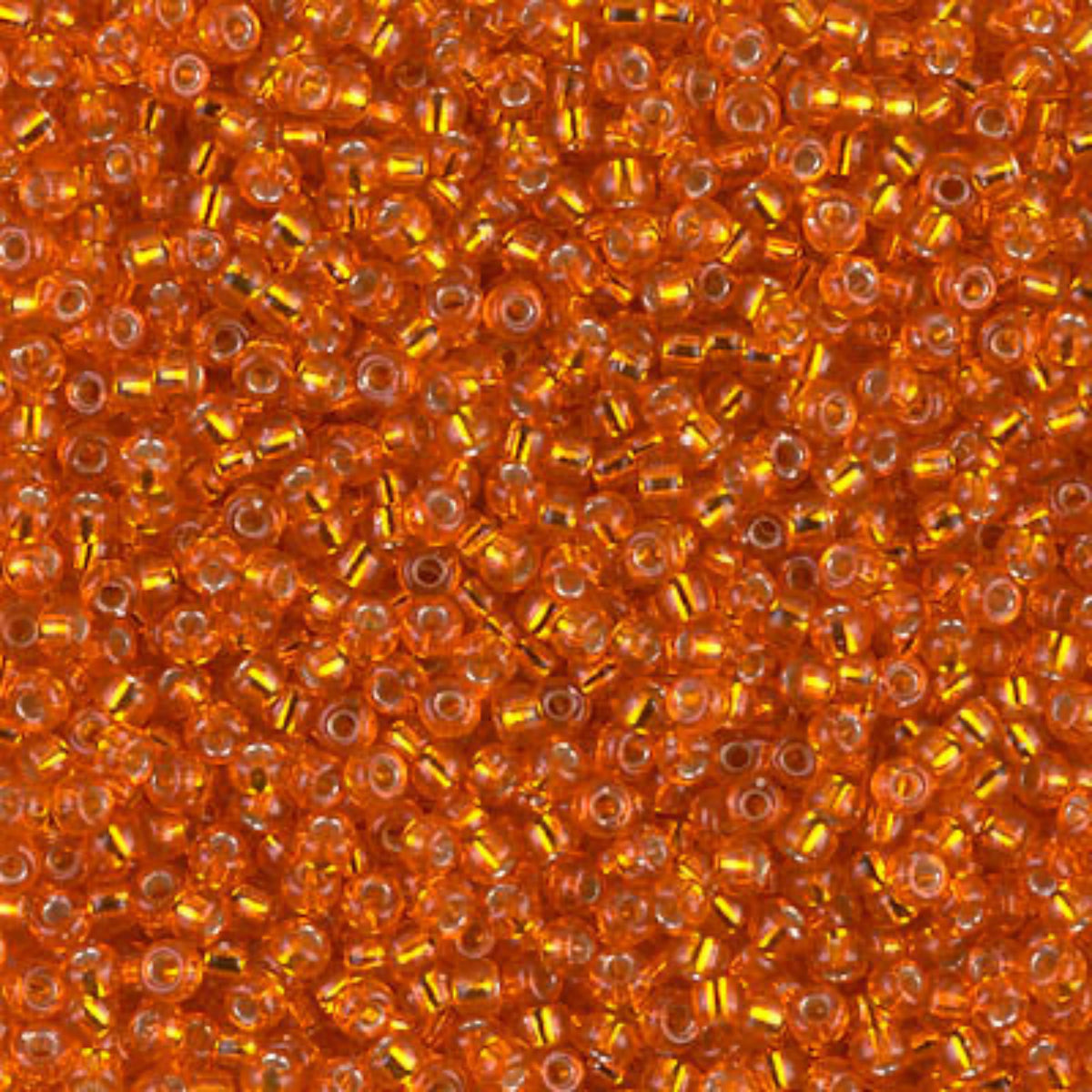 11/0 Miyuki Seed Beads Orange Silver Lined #0008