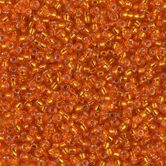11/0 Miyuki Seed Beads Orange Silver Lined #0008