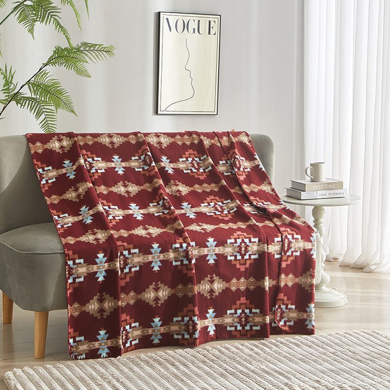 Solstice Pattern Polar Fleece Throw Blanket, Multiple Colours
