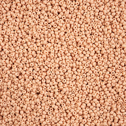 10/0 Preciosa PermaLux Seed Bead Dyed Chalk Apricot Matte