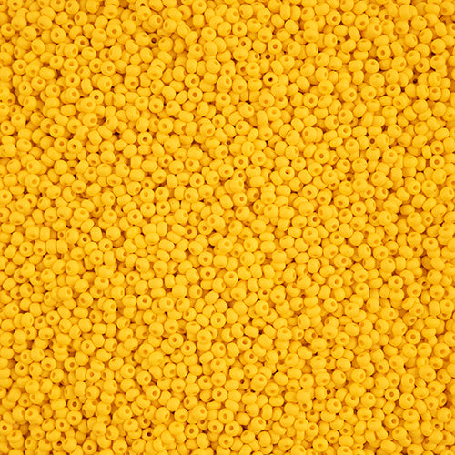 10/0 Preciosa PermaLux Seed Bead Dyed Chalk Dark Yellow Matte