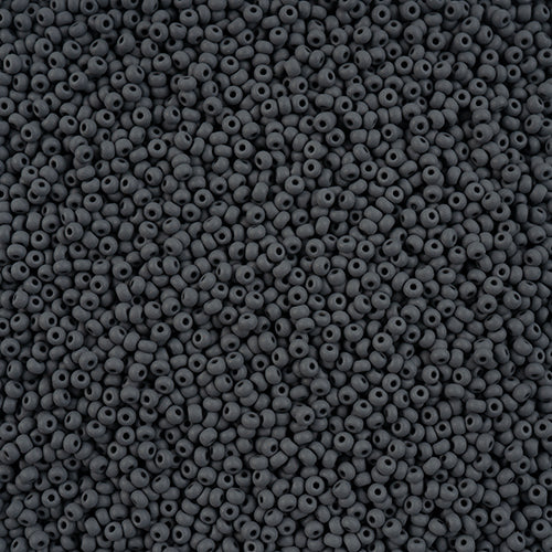 10/0 Preciosa PermaLux Seed Bead Dyed Chalk Gray Matte