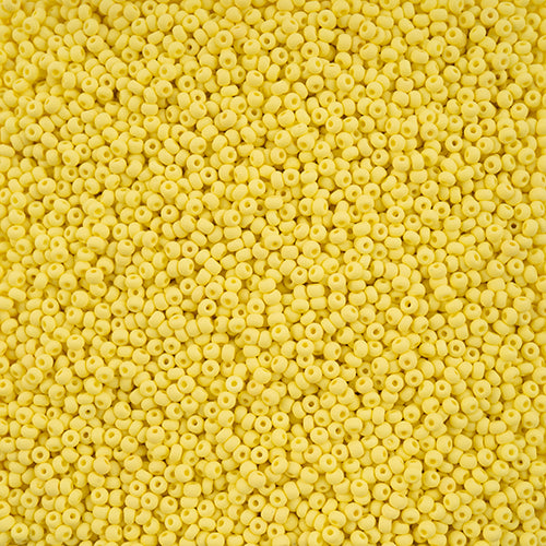 10/0 Preciosa PermaLux Seed Bead Dyed Chalk Light Yellow Matte