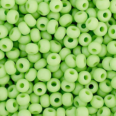 11/0 Preciosa Seed Beads Opaque Pale Green #34908