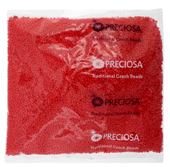 11/0 Preciosa Seed Beads Opaque Medium Red #34913  (250g Wholesale Bag)