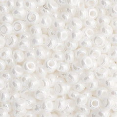 11/0 Preciosa Seed Beads Opaque White Luster #35032
