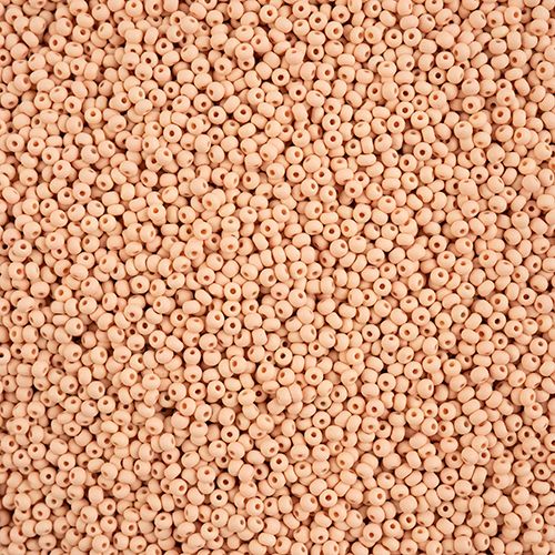 11/0 Preciosa Permalux Seed Beads Chalk Apricot Dyed Matte