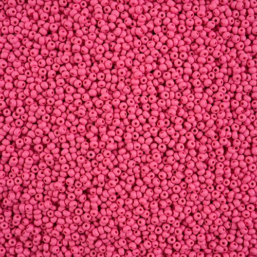 11/0 Preciosa Permalux Seed Beads Chalk Fuchsia Dyed Matte