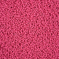 11/0 Preciosa Permalux Seed Beads Chalk Fuchsia Dyed Matte