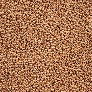 11/0 Preciosa Seed Beads Light Coral Pink Terra Metallic Matte #43187