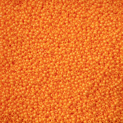 11/0 Preciosa Seed Beads Bright Orange Chalk Sfinx Terra Dyed