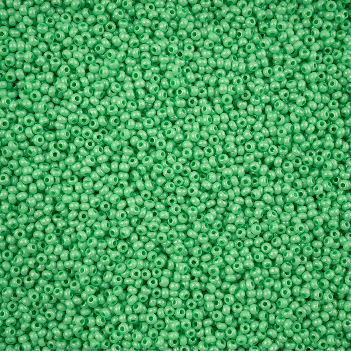 11/0 Preciosa Seed Beads Bright Mint Green Chalk Sfinx Terra Dyed
