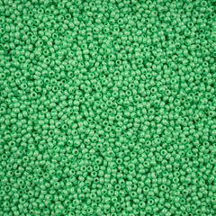 11/0 Preciosa Seed Beads Bright Mint Green Chalk Sfinx Terra Dyed