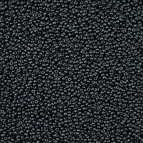 11/0 Preciosa Seed Beads Jet Terra Pearl Turquoise #43208