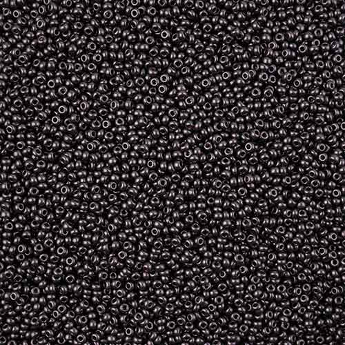 11/0 Preciosa Seed Beads Jet Terra Pearl Black #43226