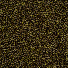 11/0 Preciosa Seed Beads Opaque Travertine on Black