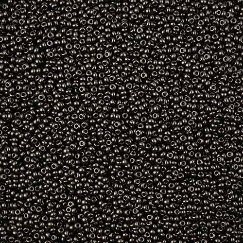 11/0 Preciosa Seed Beads Jet Terra Pearl Grey #43229