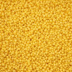 11/0 Preciosa Seed Beads Yellow Chalk Dyed Solgel #43234
