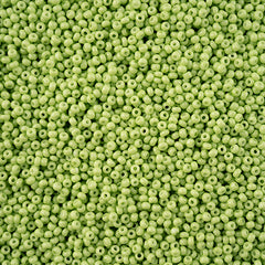 11/0 Preciosa Seed Beads Green Chalk Dyed Solgel