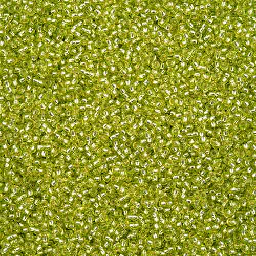 11/0 Preciosa Seed Beads Silver Lined Light Green