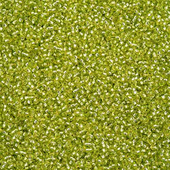 11/0 Preciosa Seed Beads Silver Lined Light Green