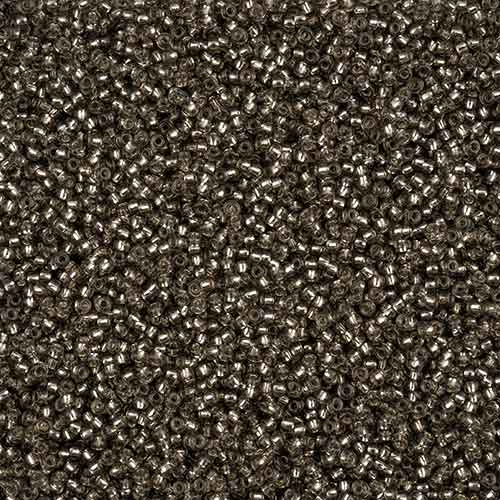 11/0 Preciosa Seed Beads Silver Lined Grey Solgel