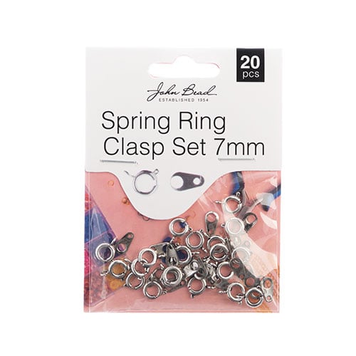 Must Have Findings - Spring Ring Set 7mm Antique Silver 20pcs