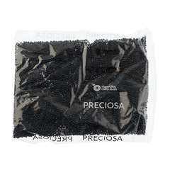 11/0 Charlotte Cut Preciosa Beads #23980 Opaque Black 100g Bag