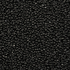 11/0 Charlotte Cut Preciosa Beads #23980 Opaque Black 100g Bag