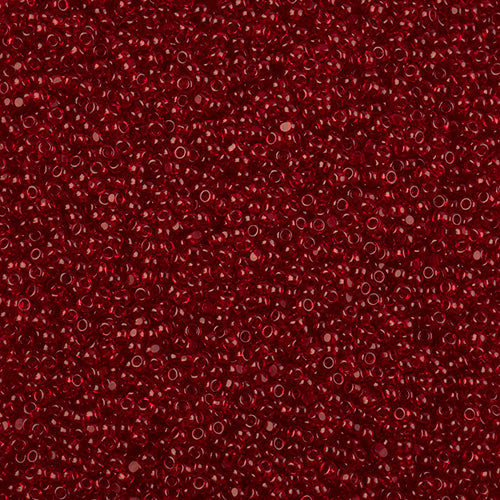 11/0 Charlotte Cut Preciosa Beads #23980 Transparent Red 100g Bag