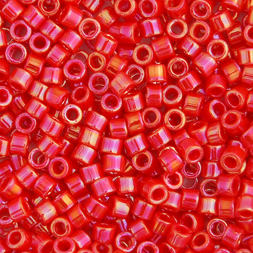 Delica 11/0 RD #0159  Red Coral Opaque AB 5.2g Vial